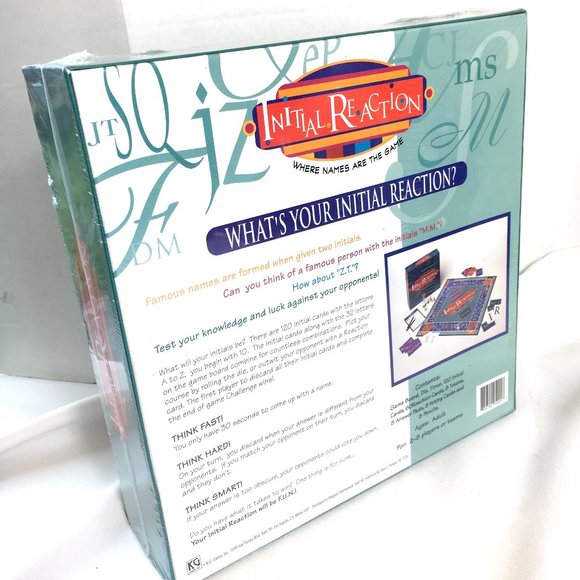 Initial Reaction Where The Names Are The Game Adult Board Game - Picture 6 of 10